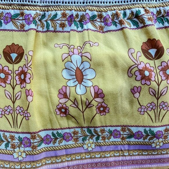 Spell and the Gypsy Women's Portobello Road Babydoll Floral‎ Boho Midi Dress XXS - Picture 10 of 10